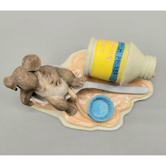 Charming Tails Get Well Soon Figurine Tummy Coat McKenzie Mouse Silvestri ERROR - Picture 5 of 7